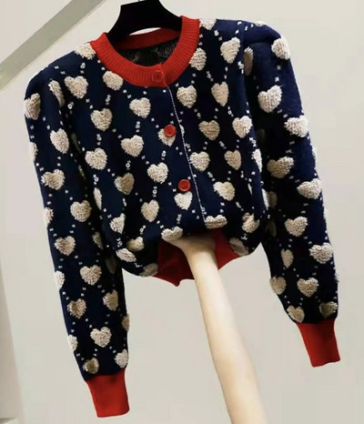 Rudens ziemas augstākās klases trikotāžas džemperi ar O veida kakla izgriezumu sievietēm Saldi, eleganti briljanti