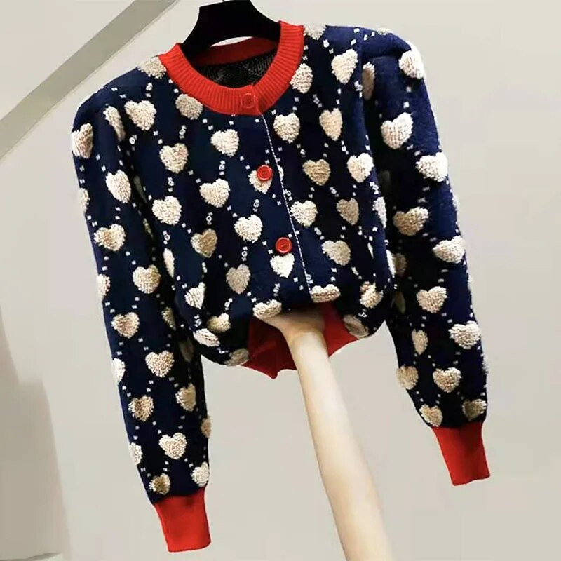 Rudens ziemas augstākās klases trikotāžas džemperi ar O veida kakla izgriezumu sievietēm Saldi, eleganti briljanti