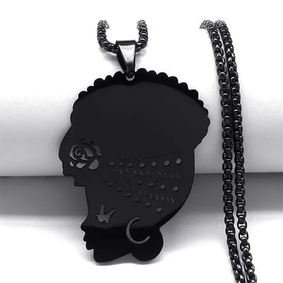 Rehvid Jalgrattad roostevabast terasest pika ketiga kaelakeed naiste/meeste musta värvi jalgratta kaelakeed ehted krae hombre bicicleta N2653S1