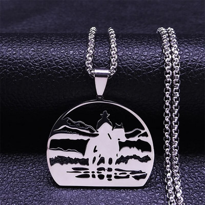 Rehvid Jalgrattad roostevabast terasest pika ketiga kaelakeed naiste/meeste musta värvi jalgratta kaelakeed ehted krae hombre bicicleta N2653S1