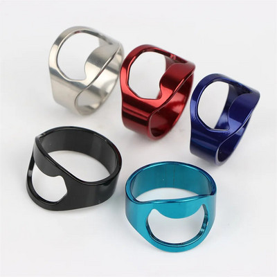 Portable Beer Thumb Bottles Opener Unique Stainless Steel Finger Ring For Men Fashion Punk Color Creativity Decoration Jewelry