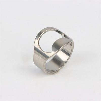 Pārnēsājams alus īkšķa pudeļu attaisāmais unikāls nerūsējošā tērauda pirkstu gredzens vīriešiem Modes panks Krāsa Radošums Dekorācijas Rotaslietas