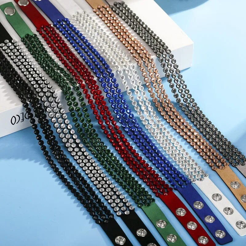 HOCOLE kristāla rokassprādze Rhinestone ādas rokassprādzes un rokassprādzes ietīšanas daudzslāņu rokassprādzes sievietēm pulseras mujer moda rotaslietas