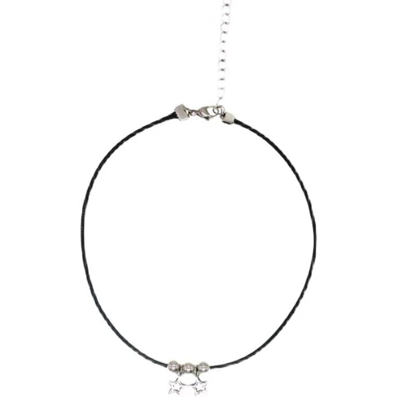 Dobu zvaigznes kulons nerūsējošā tērauda krelles kaklarota kaklarota sievietēm korejiešu modes vintage vasaras virvju ķēde Y2K rotaslietas aksesuāri