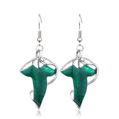 dongsheng Vintage piespraudes pavēlnieks Zaļās lapas piespraudes Elf Pin Brošas Rotaslietas Sieviešu rotaslietas Dāvanas -40