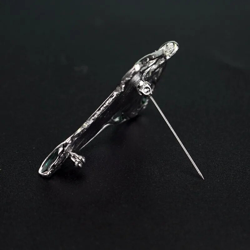 dongsheng Vintage piespraudes pavēlnieks Zaļās lapas piespraudes Elf Pin Brošas Rotaslietas Sieviešu rotaslietas Dāvanas -40