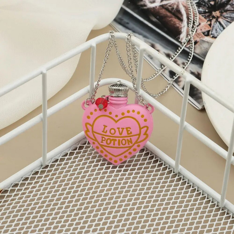 Love Potion trīsdimensiju hiphopa stils sievietēm garās ķēdes modes rotaslietas džempera kulonu kaklarota