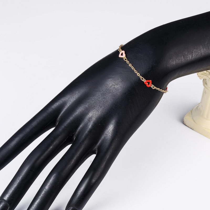 2022. gada jaunums Sirds potītes Rokassprādzes Bērniem Vara zelta Krāsa Ķēžu Aproces sievietēm Meiteņu Rotaslietas