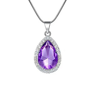 Sofias Amulet Princess Kaklarota Purpura Rhinestone Kaklarota Pirmā Bižutērija