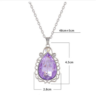 Sofias Amulet Princess Kaklarota Purpura Rhinestone Kaklarota Pirmā Bižutērija