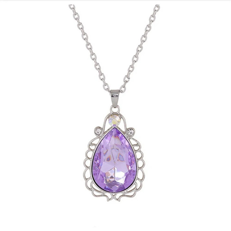 Sofias Amulet Princess Kaklarota Purpura Rhinestone Kaklarota Pirmā Bižutērija