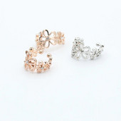 Ausu aproces zelta krāsas ziedi bez caurduršanas ausu klipši viltus skrimšļu auskari rotaslietas sievietēm vīriešiem vairumtirdzniecība dāvanas