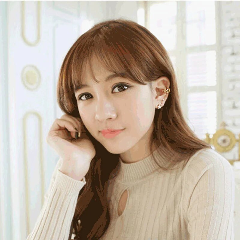 Ausu aproces zelta krāsas ziedi bez caurduršanas ausu klipši viltus skrimšļu auskari rotaslietas sievietēm vīriešiem vairumtirdzniecība dāvanas