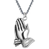Hip Hop Rock Pray Hand Buddha medál rozsdamentes acél lánc nyaklánc férfiaknak Akciós férfi ékszer ajándék 2023 új