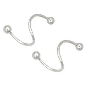 2 τμχ Piercing Heart Star Ear Cartilage Helix Piercing από ανοξείδωτο ατσάλι στριφτό δαχτυλίδι χειλιών καρφωτά σκουλαρίκια Δώρα κοσμήματα