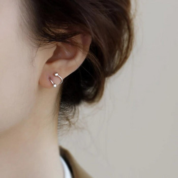 2 τμχ Piercing Heart Star Ear Cartilage Helix Piercing από ανοξείδωτο ατσάλι στριφτό δαχτυλίδι χειλιών καρφωτά σκουλαρίκια Δώρα κοσμήματα