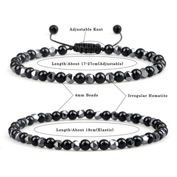 Ανδρικά βραχιόλια με χάντρες ακανόνιστου αιματίτη 4 χιλιοστών Φυσικό Tiger Eye Lava Stone Beads Βραχιόλια & βραχιόλια Γυναικεία Κλασικά κοσμήματα Pulsera