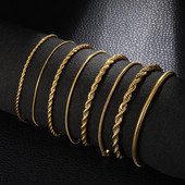 2–6 mm savītas virves ķēde, apaļa čūskas ķēde, nerūsējošā tērauda kaklarota vīriešiem, sievietēm, nekad neizbalināta, pielāgota juvelierizstrādājumu aksesuāru ķēde