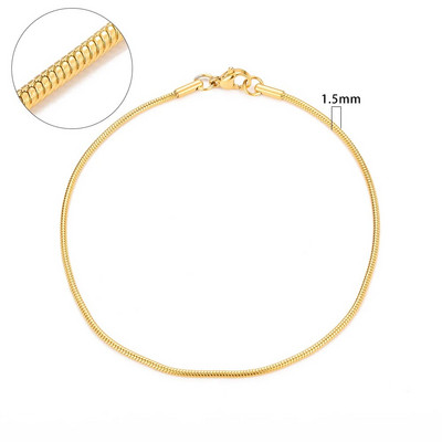 2–6 mm savītas virves ķēde, apaļa čūskas ķēde, nerūsējošā tērauda kaklarota vīriešiem, sievietēm, nekad neizbalināta, pielāgota juvelierizstrādājumu aksesuāru ķēde