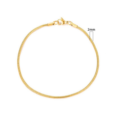 2–6 mm savītas virves ķēde, apaļa čūskas ķēde, nerūsējošā tērauda kaklarota vīriešiem, sievietēm, nekad neizbalināta, pielāgota juvelierizstrādājumu aksesuāru ķēde