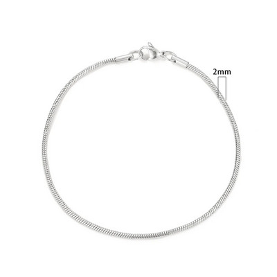 2–6 mm savītas virves ķēde, apaļa čūskas ķēde, nerūsējošā tērauda kaklarota vīriešiem, sievietēm, nekad neizbalināta, pielāgota juvelierizstrādājumu aksesuāru ķēde