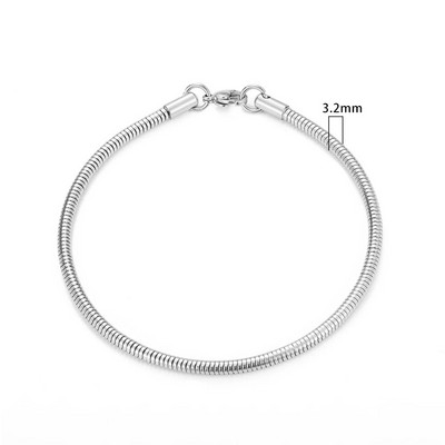 2–6 mm savītas virves ķēde, apaļa čūskas ķēde, nerūsējošā tērauda kaklarota vīriešiem, sievietēm, nekad neizbalināta, pielāgota juvelierizstrādājumu aksesuāru ķēde