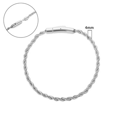 2–6 mm savītas virves ķēde, apaļa čūskas ķēde, nerūsējošā tērauda kaklarota vīriešiem, sievietēm, nekad neizbalināta, pielāgota juvelierizstrādājumu aksesuāru ķēde