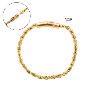 2–6 mm savītas virves ķēde, apaļa čūskas ķēde, nerūsējošā tērauda kaklarota vīriešiem, sievietēm, nekad neizbalināta, pielāgota juvelierizstrādājumu aksesuāru ķēde