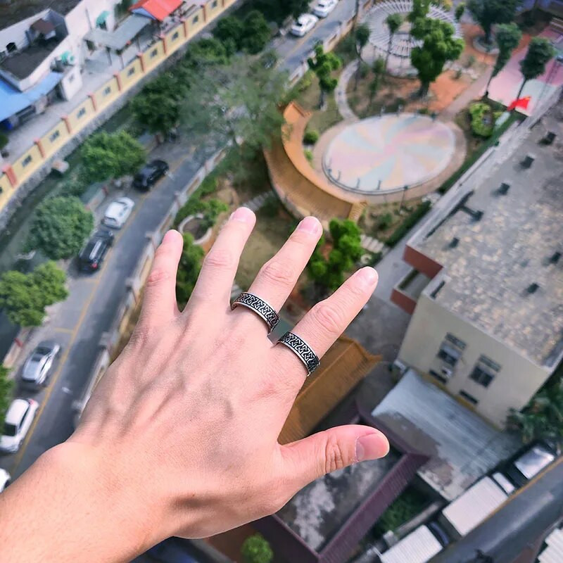 Beier 316L Nerūsējošais tērauds Modes stils VĪRIEŠI Sieviešu mode Odin Skandināvijas Vikingu Totems Amulets Rūnas Vārdi Gredzeni Rotaslietas LR-R143