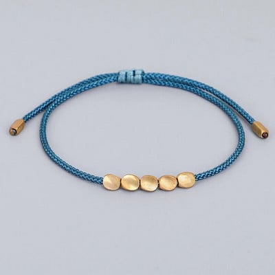 Kézzel készített tibeti buddhista karkötők kézzel fonott rézgyöngyökből Szerencsekötél karkötő és karkötők nőknek Férfi Egyedi ajándék