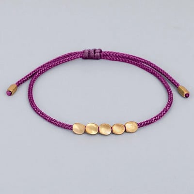 Kézzel készített tibeti buddhista karkötők kézzel fonott rézgyöngyökből Szerencsekötél karkötő és karkötők nőknek Férfi Egyedi ajándék