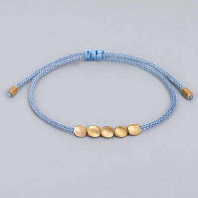 Kézzel készített tibeti buddhista karkötők kézzel fonott rézgyöngyökből Szerencsekötél karkötő és karkötők nőknek Férfi Egyedi ajándék