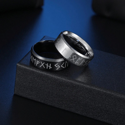 MEESTE sõrmus roostevabast terasest mood stiil MEESTE kahetähelised ruunisõnad Odini norra viikingi amulett RETRO sõrmused ehted