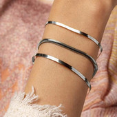 Klasszikus kígyó lánc karkötő női trend szélesség 3/4/5mm acél színű 316L rozsdamentes acél karkötő női ékszer ajándék