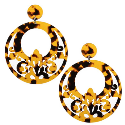 Nova modna viseća naušnica Šareni nakit od acetata Etničke naušnice od kornjačevine Ženske naušnice Flamenco plesačice Dodaci Veleprodaja