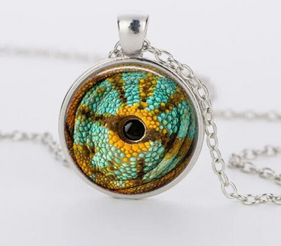 Red Cat Eye Kaklarota Charms Dragon Eyes Foto stikls Cabochon Pendnat Handmade Black Chain Kaklarotas Sieviešu Vīriešu Rotaslietas