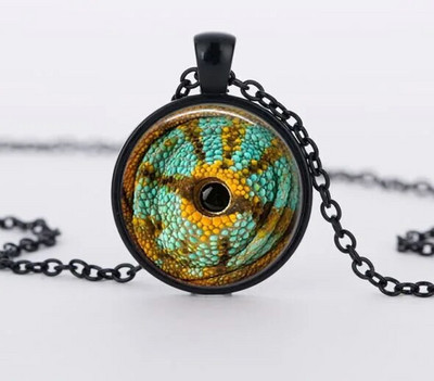 Red Cat Eye Kaklarota Charms Dragon Eyes Foto stikls Cabochon Pendnat Handmade Black Chain Kaklarotas Sieviešu Vīriešu Rotaslietas