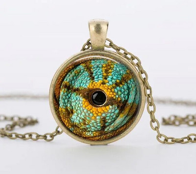 Red Cat Eye Kaklarota Charms Dragon Eyes Foto stikls Cabochon Pendnat Handmade Black Chain Kaklarotas Sieviešu Vīriešu Rotaslietas