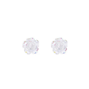 Γλυκά τριαντάφυλλα καρφωτά σκουλαρίκια για γυναίκες κορίτσι Χαριτωμένο μικρό λουλούδι σκουλαρίκι καρφωτό δώρο Κορεατικής μόδας 3-χρωμα Μοντέρνα κοσμήματα