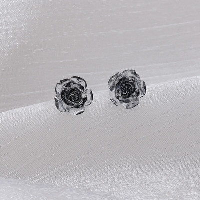 Γλυκά τριαντάφυλλα καρφωτά σκουλαρίκια για γυναίκες κορίτσι Χαριτωμένο μικρό λουλούδι σκουλαρίκι καρφωτό δώρο Κορεατικής μόδας 3-χρωμα Μοντέρνα κοσμήματα