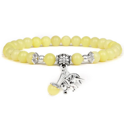 Γυναικεία τυχερή μπλε χάντρες αμαζονίτης μεταλλικό βραχιόλι γούρι ελέφαντα για γυναίκες γυναικείο βραχιόλι κοσμήματα δώρα dropshipping χονδρική