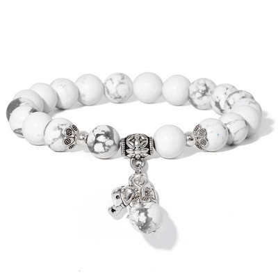 Γυναικεία τυχερή μπλε χάντρες αμαζονίτης μεταλλικό βραχιόλι γούρι ελέφαντα για γυναίκες γυναικείο βραχιόλι κοσμήματα δώρα dropshipping χονδρική