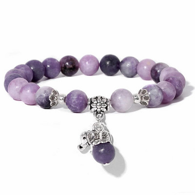 Γυναικεία τυχερή μπλε χάντρες αμαζονίτης μεταλλικό βραχιόλι γούρι ελέφαντα για γυναίκες γυναικείο βραχιόλι κοσμήματα δώρα dropshipping χονδρική