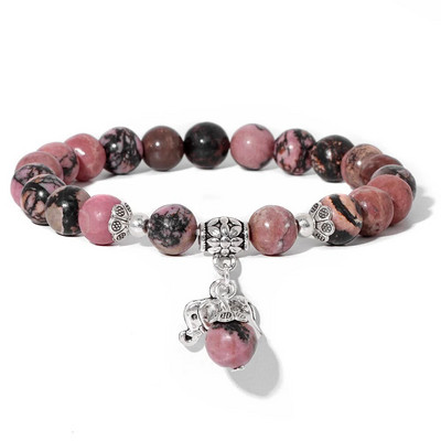 Γυναικεία τυχερή μπλε χάντρες αμαζονίτης μεταλλικό βραχιόλι γούρι ελέφαντα για γυναίκες γυναικείο βραχιόλι κοσμήματα δώρα dropshipping χονδρική