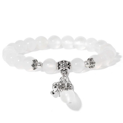 Γυναικεία τυχερή μπλε χάντρες αμαζονίτης μεταλλικό βραχιόλι γούρι ελέφαντα για γυναίκες γυναικείο βραχιόλι κοσμήματα δώρα dropshipping χονδρική