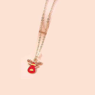 3 buc 4 buc Colier de Crăciun email Clopot de copac de Crăciun Moș Crăciun fulg de nea Colier Pandantive pentru femei Bărbați Cadouri Set de bijuterii la modă