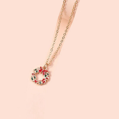 3 buc 4 buc Colier de Crăciun email Clopot de copac de Crăciun Moș Crăciun fulg de nea Colier Pandantive pentru femei Bărbați Cadouri Set de bijuterii la modă