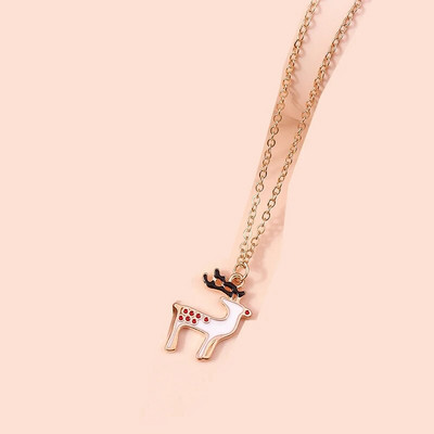 3 buc 4 buc Colier de Crăciun email Clopot de copac de Crăciun Moș Crăciun fulg de nea Colier Pandantive pentru femei Bărbați Cadouri Set de bijuterii la modă