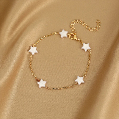 Elegáns színes Love Heart Link lánc karkötők női lányoknak új divat pillangó csillag gyöngyös függő karkötő csuklópántok