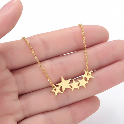 Kinital nerūdijančio plieno astronomija Mėnulio fazės pakabukai karoliai moterims Galaxy Choker grandinės juostos karoliai Bijoux Femme